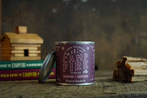 Ambush Candle Co. - Campfire | Bonfire + Saffron 8oz Soy Candle - Bawston & Tucker -