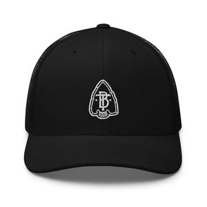 Arrowhead B&T Logo Trucker Cap Black - B&T Merch - Bawston & Tucker -