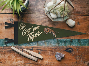 Benoit's Design Co. - Go Get 'em Tiger Felt Pennant - Bawston & Tucker -