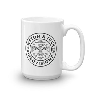B&T Flag & Logo Coffee Mug - White Gloss - Bawston & Tucker -