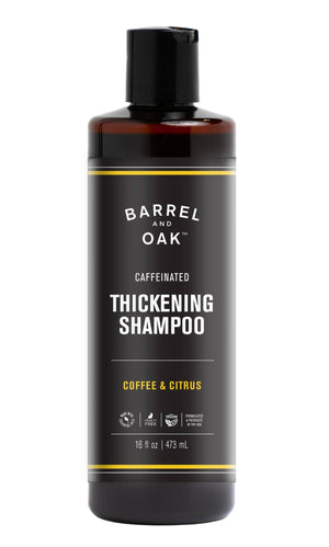 Caffeinated Thickening Shampoo - Coffee & Citrus 16 oz - Barrel & Oak - Bawston & Tucker -