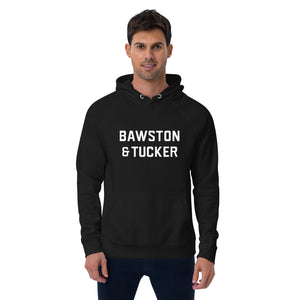 Flagship Logo - Unisex Eco Raglan Hoodie - Bawston & Tucker -