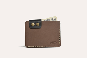 Kiko Leather - Brown Card Wallet - Bawston & Tucker -
