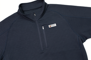 New Frontier - Men's Waffle 1/4 Zip Pullover (Navy)