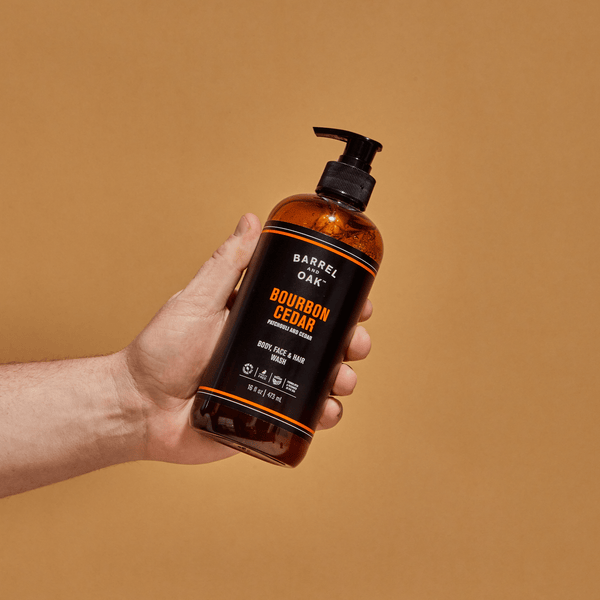 All - In - One Wash - Body Wash - Bourbon Cedar 16 fl oz - Barrel & Oak - Bawston & Tucker - 