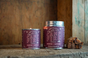 Ambush Candle Co. - Campfire | Bonfire + Saffron 8oz Soy Candle - Bawston & Tucker - 