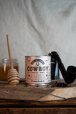Ambush Candle Co. - Cowboy | Tobacco + Honey 8oz Soy Candle - Bawston & Tucker - 