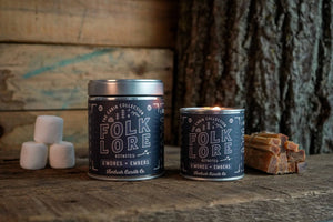 Ambush Candle Co. - Folklore | S'mores + Embers 8oz Soy Candle - Bawston & Tucker - 