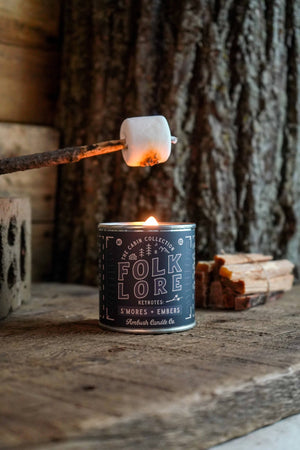 Ambush Candle Co. - Folklore | S'mores + Embers 8oz Soy Candle - Bawston & Tucker - 