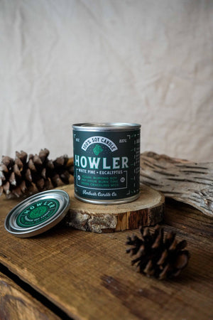 Ambush Candle Co. - Howler | White Pine + Eucalyptus 8oz Soy Candle - Bawston & Tucker - 