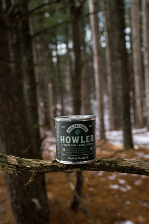 Ambush Candle Co. - Howler | White Pine + Eucalyptus 8oz Soy Candle - Bawston & Tucker - 