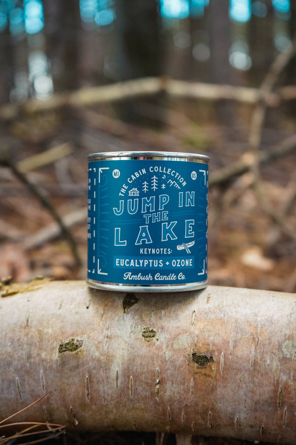 Ambush Candle Co. - Jump In The Lake | Eucalyptus + Ozone 8oz Soy Candle - Bawston & Tucker - 