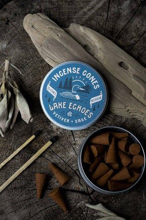 Ambush Candle Co. - Lake Echoes | Vetiver + Sage Incense - Bawston & Tucker - 