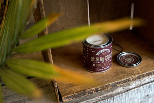 Ambush Candle Co. - Ranger | Bourbon + Maple 8oz Soy Candle - Bawston & Tucker - 