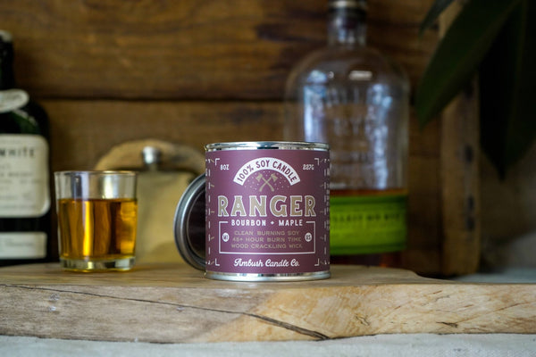 Ambush Candle Co. - Ranger | Bourbon + Maple 8oz Soy Candle - Bawston & Tucker - 