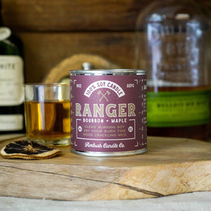 Ambush Candle Co. - Ranger | Bourbon + Maple 8oz Soy Candle - Bawston & Tucker - 
