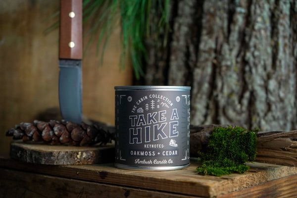 Ambush Candle Co. - Take A Hike | Oakmoss + Cedar 8oz Soy Candle - Bawston & Tucker - 