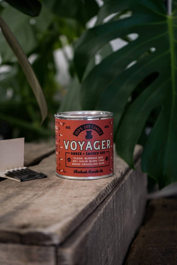 Ambush Candle Co. - Voyager | Amber + Smoked Oud 8oz Soy Candle - Bawston & Tucker - 