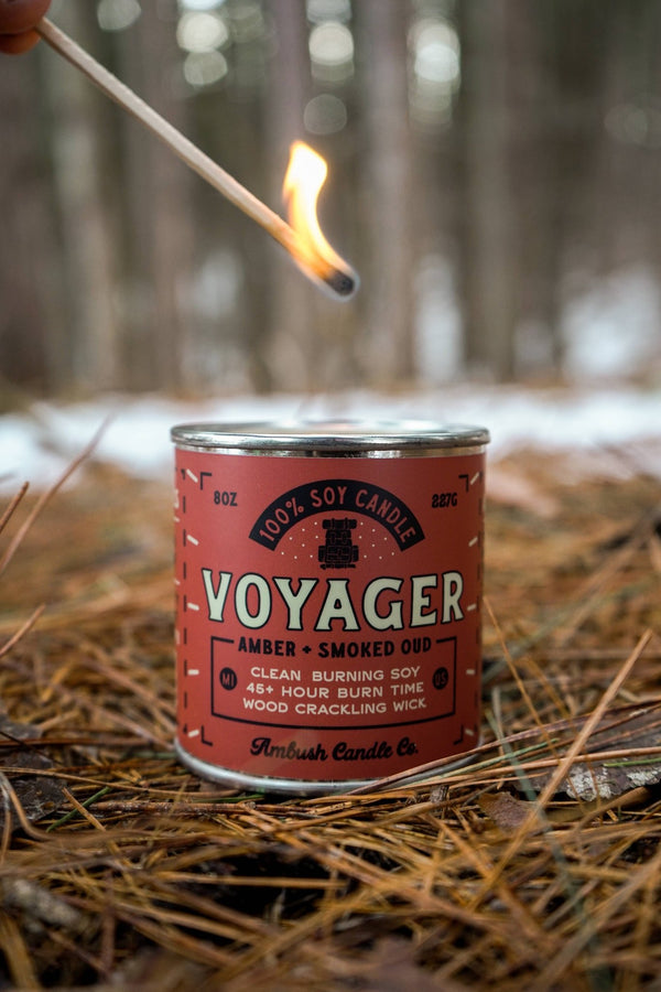 Ambush Candle Co. - Voyager | Amber + Smoked Oud 8oz Soy Candle - Bawston & Tucker - 