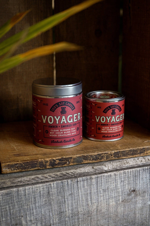 Ambush Candle Co. - Voyager | Amber + Smoked Oud 8oz Soy Candle - Bawston & Tucker - 