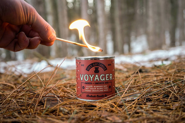 Ambush Candle Co. - Voyager | Amber + Smoked Oud 8oz Soy Candle - Bawston & Tucker - 