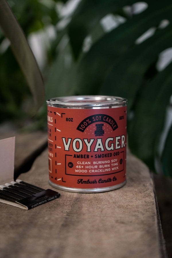 Ambush Candle Co. - Voyager | Amber + Smoked Oud 8oz Soy Candle - Bawston & Tucker - 