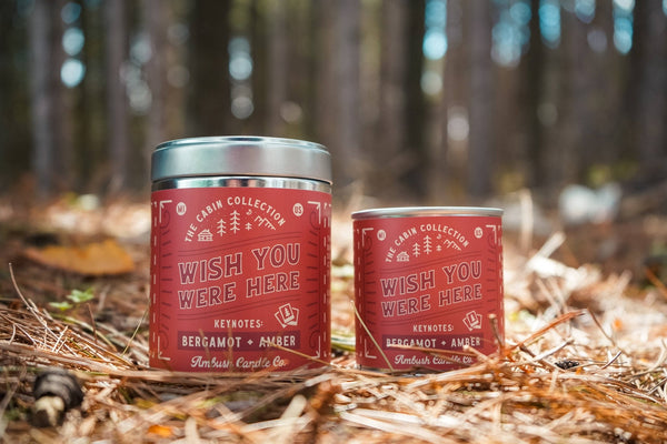 Ambush Candle Co. - Wish You Were Here | Bergamot + Amber 8oz Soy Candle - Bawston & Tucker - 