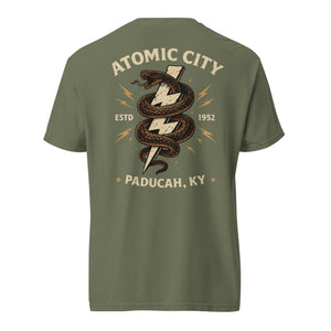 Atomic City garment - dyed heavyweight t-shirt - Bawston & Tucker - 