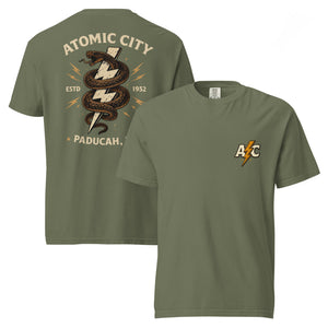 Atomic City garment - dyed heavyweight t-shirt - Bawston & Tucker - 