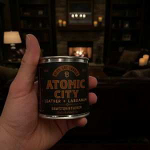 atomic city soy candle wood wick 8oz