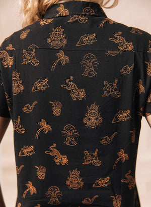 Pyknic - Spicy Noods Casual Button Down Shirt UNISEX