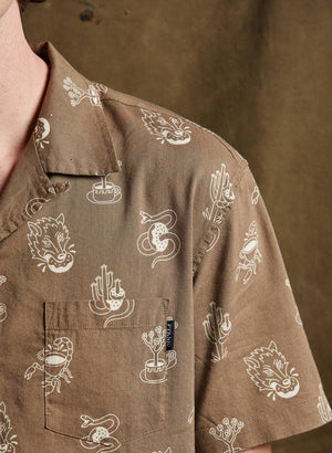 Pyknic - Desert Donuts Casual Button Up Shirt Men Women Western