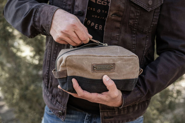Barebones - Neelum Dopp Kit Bag 3L - Waxed Canvas Bag - Bawston & Tucker - 