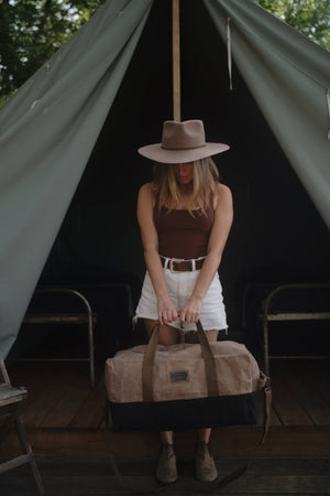 Barebones - Neelum Duffel Bag - Waxed Canvas Bag - Bawston & Tucker - 