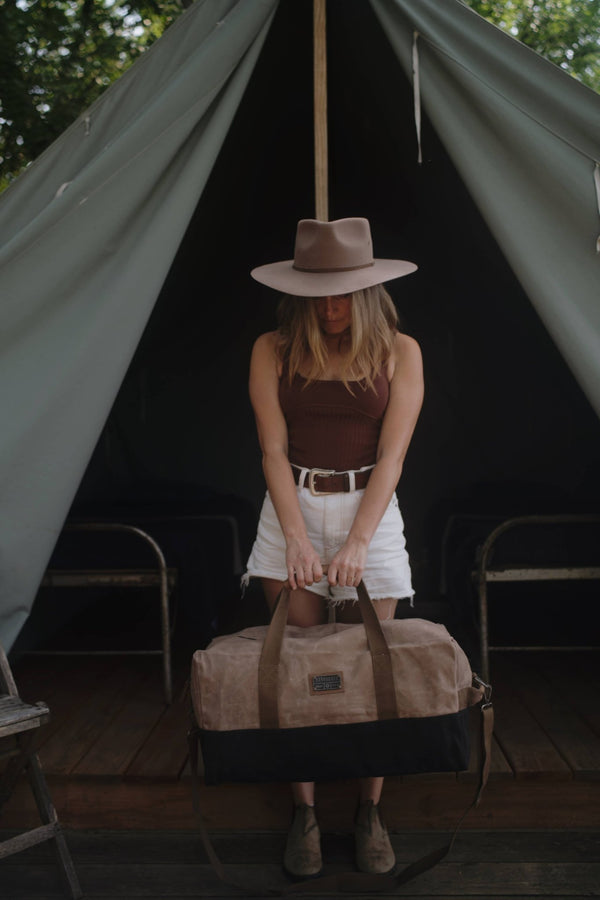Barebones - Neelum Duffel Bag - Waxed Canvas Bag - Bawston & Tucker - 