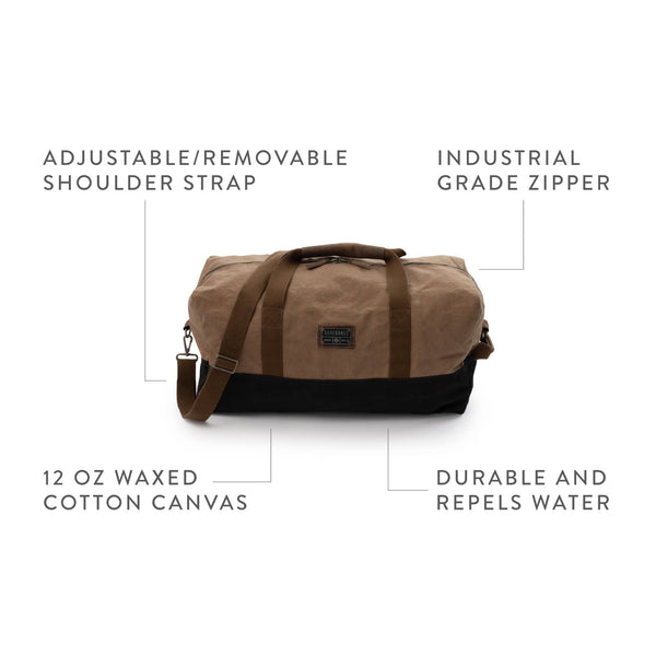 Barebones - Neelum Duffel Bag - Waxed Canvas Bag - Bawston & Tucker - 