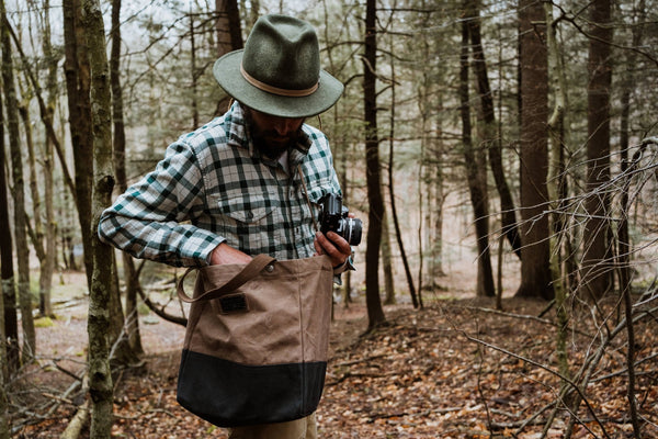 Barebones - Neelum Market Tote Bag - Waxed Canvas Bag - Bawston & Tucker - 