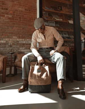 Barebones - Neelum Oversized Tote Bag - Waxed Canvas Bag - Bawston & Tucker - 