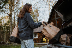 Barebones - Neelum Oversized Tote Bag - Waxed Canvas Bag - Bawston & Tucker - 