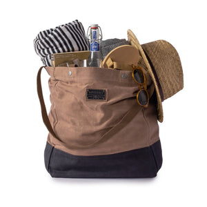 Barebones - Neelum Oversized Tote Bag - Waxed Canvas Bag - Bawston & Tucker - 