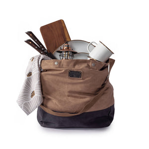 Barebones - Neelum Oversized Tote Bag - Waxed Canvas Bag - Bawston & Tucker - 