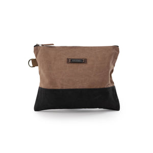 Barebones - Neelum Zipper Pouch Bag - Waxed Canvas Bag - Bawston & Tucker - 