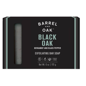 Barrel and Oak - Exfoliating Bar Soap - Black Oak 6 oz - Bawston & Tucker - 