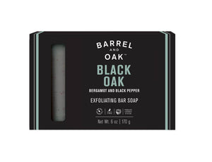 Barrel and Oak - Exfoliating Bar Soap - Black Oak 6 oz - Bawston & Tucker - 