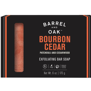 Barrel and Oak - Exfoliating Soap Bar - Bourbon Cedar 6 oz - Bawston & Tucker - 