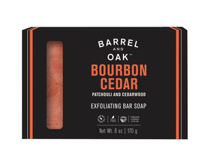Barrel and Oak - Exfoliating Soap Bar - Bourbon Cedar 6 oz - Bawston & Tucker - 