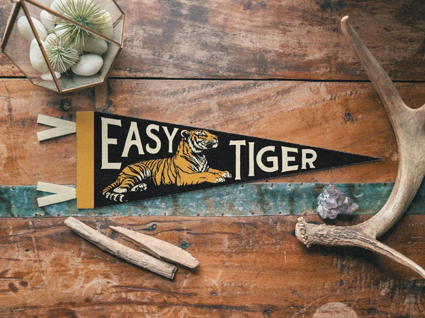 Benoit's Design Co. - Easy Tiger Felt Pennant - Bawston & Tucker - 