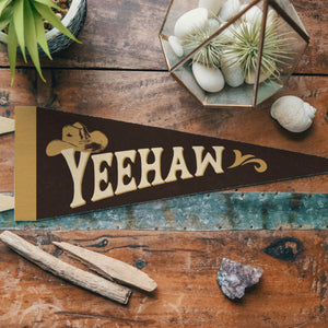 Benoit's Design Co. - Yeehaw Felt Pennant - Bawston & Tucker - 