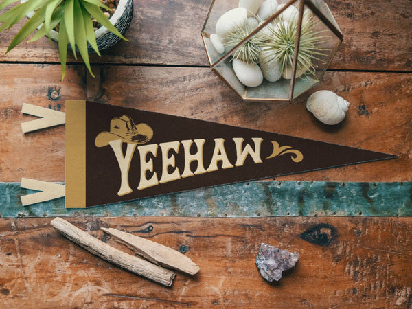 Benoit's Design Co. - Yeehaw Felt Pennant - Bawston & Tucker - 