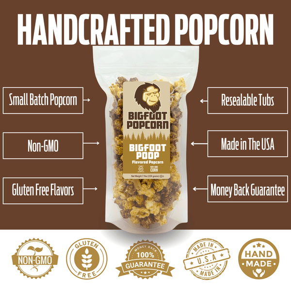 Bigfoot Popcorn - Cookies and Cream Gourmet Popcorn - Bawston & Tucker - 